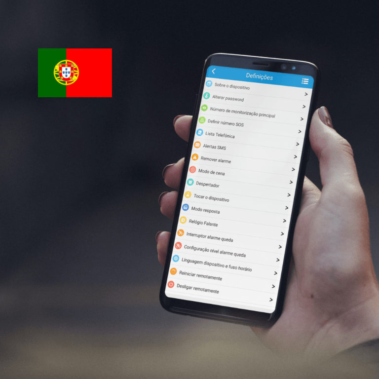 Pulseira SOS: app de configuração disponível em português